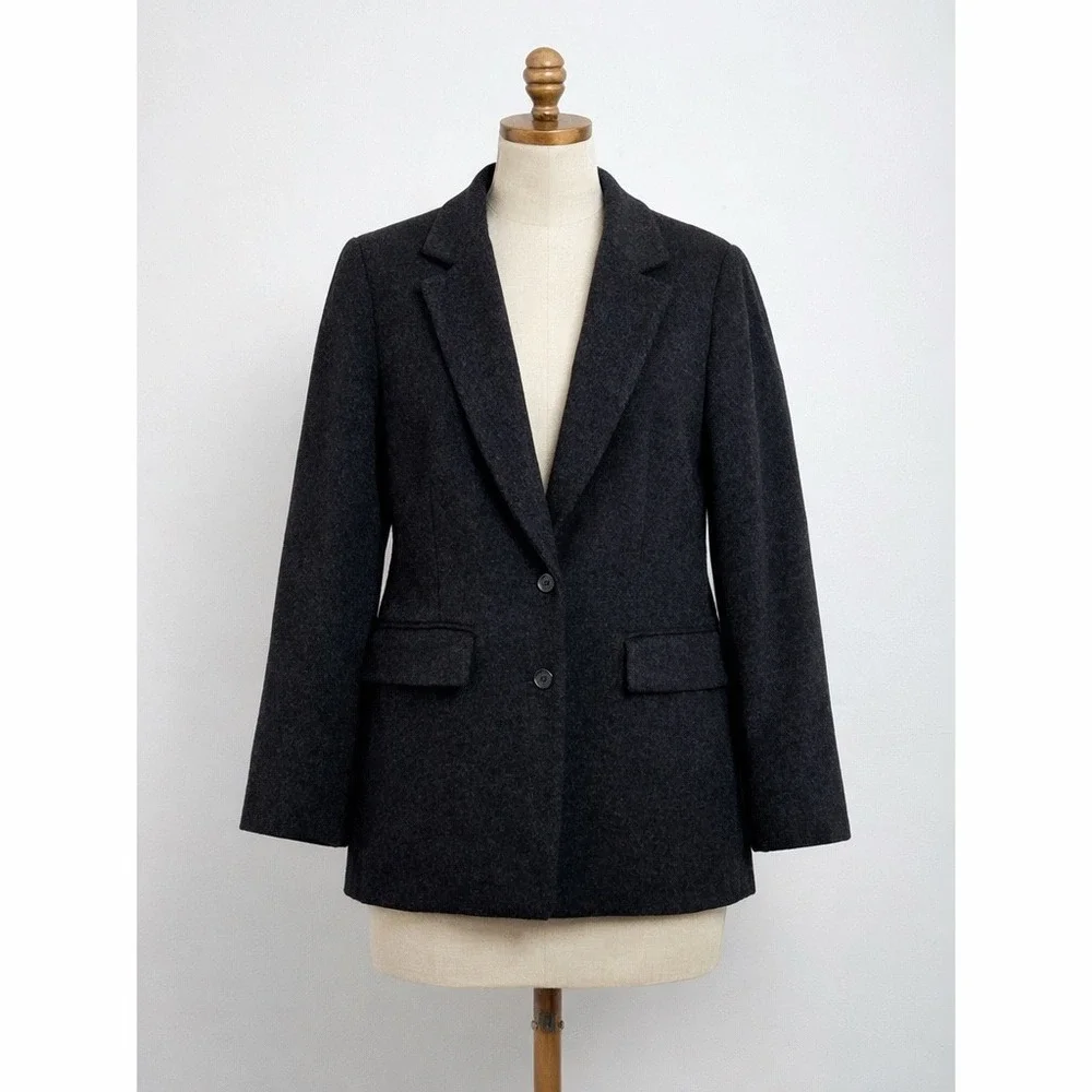 J.‎ Crew Somerset Blazer Charcoal Gray 80% Wool Jacket Size 6P